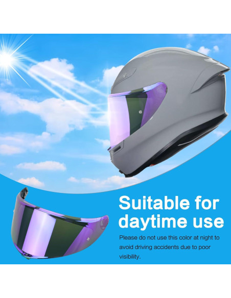 Visera de Casco RIDLOG K6 K6s Tintada Cromo Púrpura Visera de Casco RIDLOG K6 K6s Tintada Cromo Púrpura