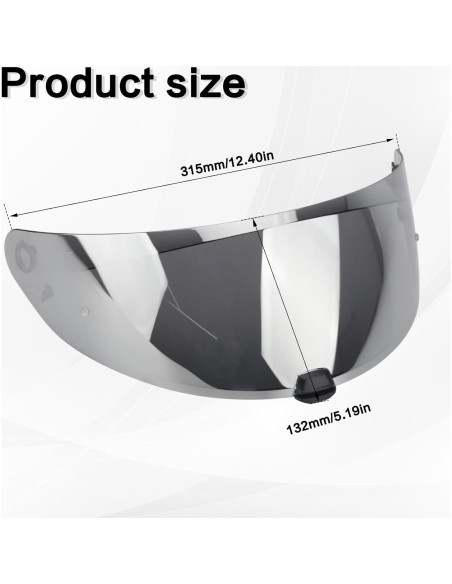Visera RIDLOG HJ-31 para Casco HJC i10 i70 Plata Visera RIDLOG HJ-31 para Casco HJC i10 i70 Plata