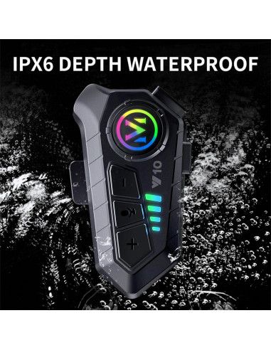 Auricular Bluetooth Y10 BTQILEYOO para Motocicleta IPX6