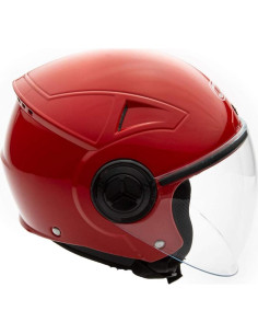 Casco MMG 28 Motocicleta Abierto Rojo Grande DOT 2