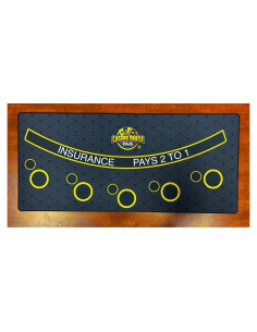 Mini Tapete de Blackjack Casino Quest 89 x 40 cm Negro/Dorado