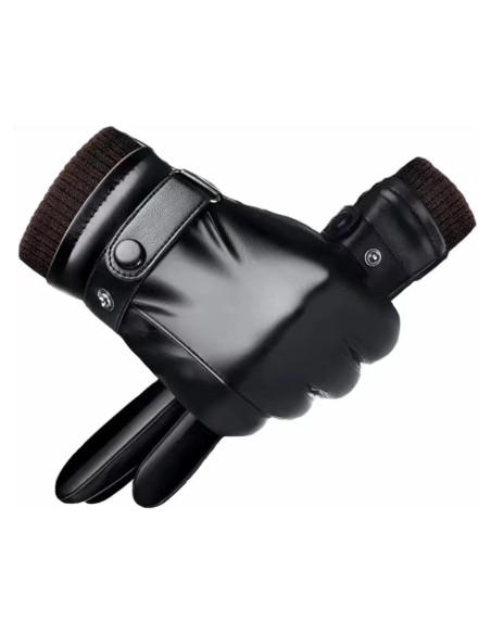 Guantes de Cuero POONWEI Térmicos para Hombre Pantalla Táctil Guantes de Cuero POONWEI Térmicos para Hombre Pantalla Táctil