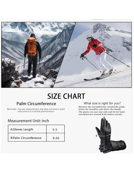 Guantes de Cuero POONWEI Térmicos para Hombre Pantalla Táctil Guantes de Cuero POONWEI Térmicos para Hombre Pantalla Táctil