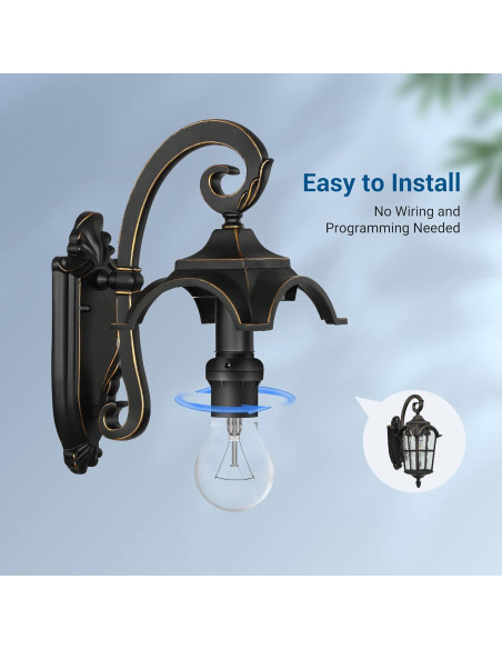 Toma de Sensor de Luz DEWENWILS E26/E27 Automática 6 Unidades Toma de Sensor de Luz DEWENWILS E26/E27 Automática 6 Unidades