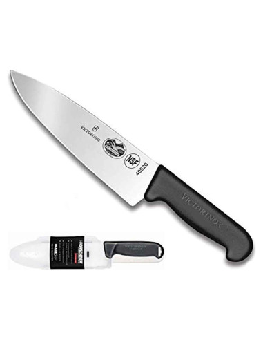 Cuchillo de Chef Victorinox Fibrox 20 cm Acero Inoxidable Negro