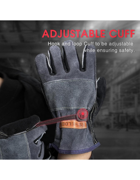 Guantes de Trabajo Yeswelder de Cuero Reforzados L Guantes de Trabajo Yeswelder de Cuero Reforzados L