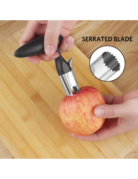 Juego Cortador y Descorazonador de Manzanas Asdirne 18cm Acero Inoxidable Juego Cortador y Descorazonador de Manzanas Asdirne 18cm Acero Inoxidable