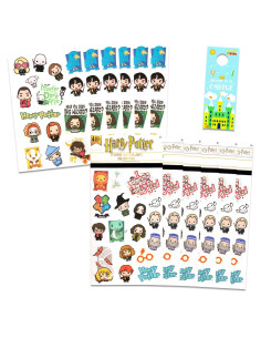 Stickers de Harry Potter - Paquete de 12 Hojas Chibi