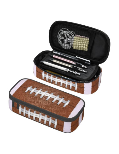 Estuche de Lápices HKHEHOP Textura Balón Fútbol Americano 21.1x9.4x5.1cm