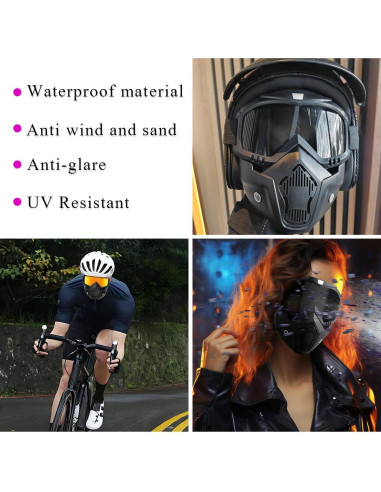 Gafas de Motocross DXNQ Casco Anti-UV Ajuste Universal