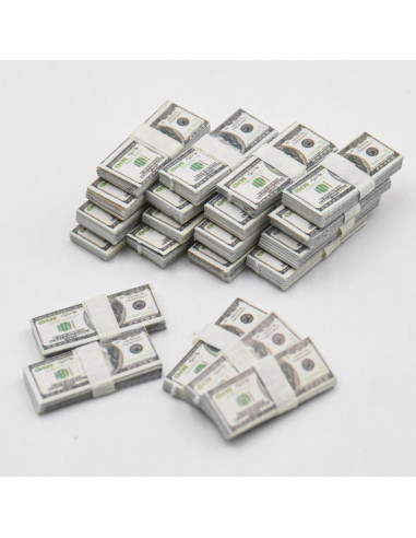 500 Billetes de 100 Dólares Miniatura para Casa de Muñecas