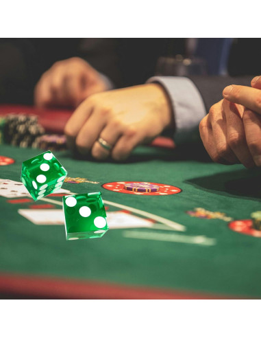 Dados de Craps Yuanhe 19mm Grado AAA Set de 5 Verde