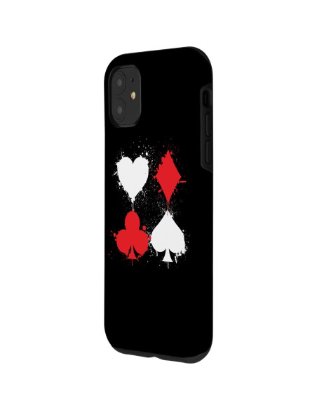 Funda iPhone 11 Símbolos de Cartas Juego de Póker Funda iPhone 11 Símbolos de Cartas Juego de Póker