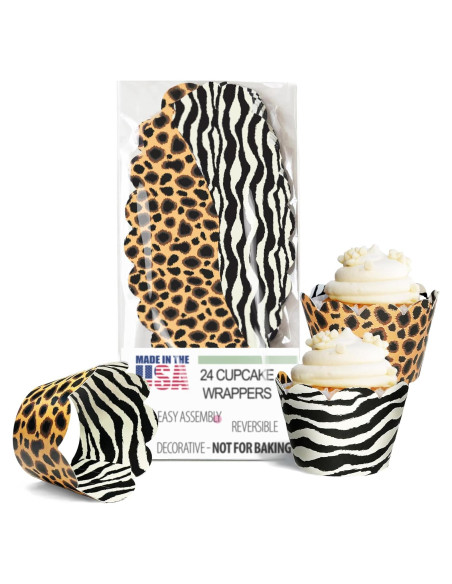 Fundas para Cupcake Confetti Couture 24 Piezas Safari Fundas para Cupcake Confetti Couture 24 Piezas Safari