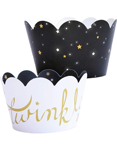 Fundas para Cupcake Confetti Couture - Reversibles 24 Pzas