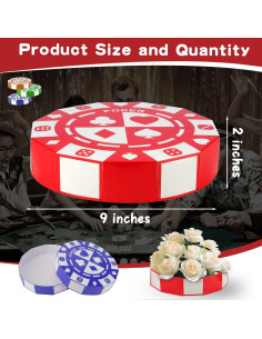 32 PCS Decoración Fiesta Casino SAYAYA Cajas Fichas 22,86 cm 2
