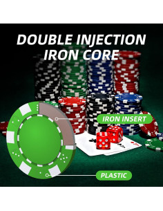 Juego de Fichas de Póker Homwom 200PCS con Estuche 2
