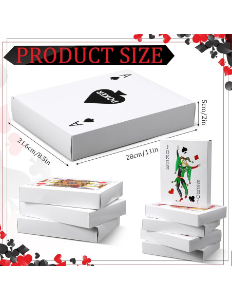 6 Cajas de Decoración de Póker Casino Noveread 27x21 cm 6 Cajas de Decoración de Póker Casino Noveread 27x21 cm