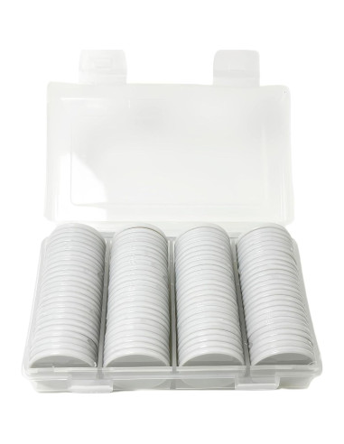 SmartDealsPro Set de 100 Fichas de Plástico 25mm con Caja Gris