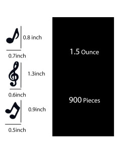 Confeti Musical JNSAXMI Clave de Sol 900 Piezas Decoración 2