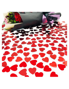 Confeti Metálico Corazón Rojo JNSAXMI para Fiestas