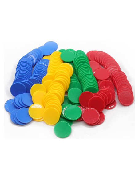 Juego de 100 Fichas de Plástico para Aprendizaje 25 mm Juego de 100 Fichas de Plástico para Aprendizaje 25 mm