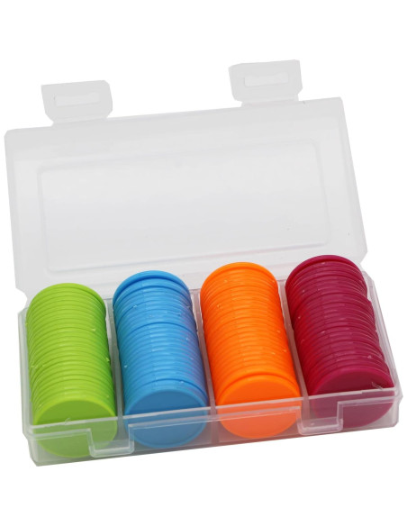Juego de 100 Fichas de Plástico para Aprendizaje 25 mm Juego de 100 Fichas de Plástico para Aprendizaje 25 mm