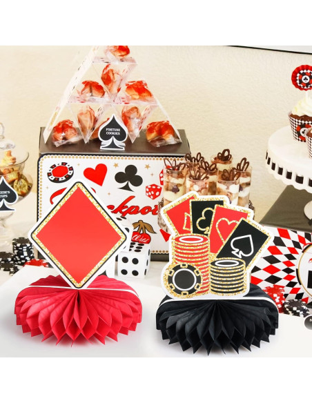 Centros de Mesa de Casino 9 Piezas Waenerec Decoración Fiesta Centros de Mesa de Casino 9 Piezas Waenerec Decoración Fiesta
