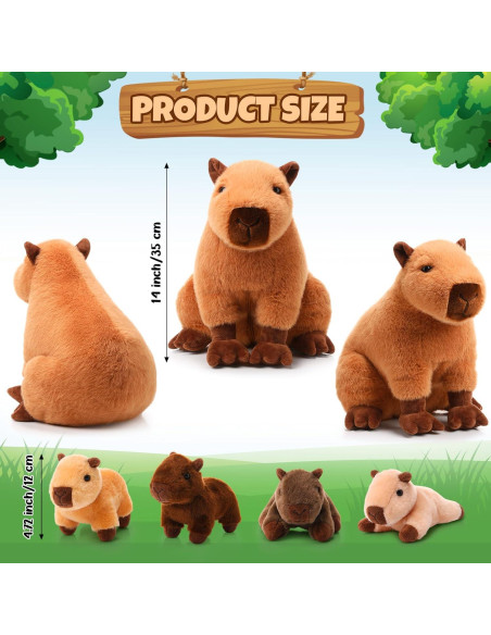 Set 5 Piezas Peluches Capibara Hollowfly Suaves para Niños Set 5 Piezas Peluches Capibara Hollowfly Suaves para Niños