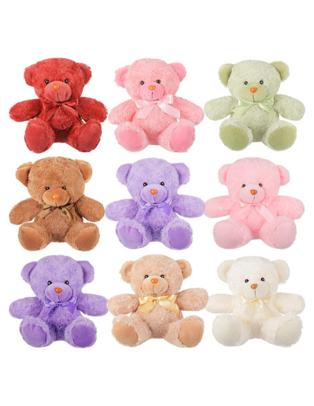 Civaner 9 Osos de Peluche 20 cm Multi Color para Fiestas Civaner 9 Osos de Peluche 20 cm Multi Color para Fiestas