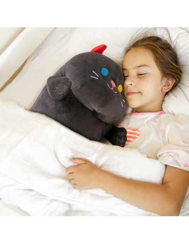 Almohada Gato Negro Peluche Mewaii 110 cm Suave Kawaii