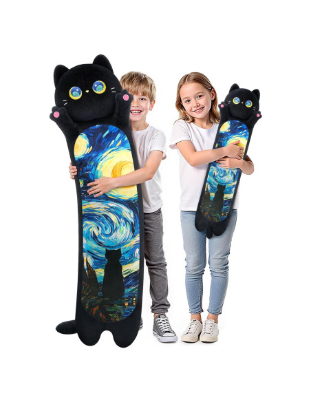 Gato Peluche Kawaii Mewaii 135 cm Suave Almohada Gato Peluche Kawaii Mewaii 135 cm Suave Almohada