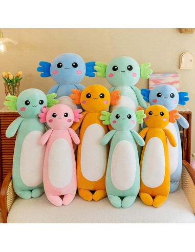 Peluche Axolote Kekeso 65 cm Suave y Esponjoso Azul