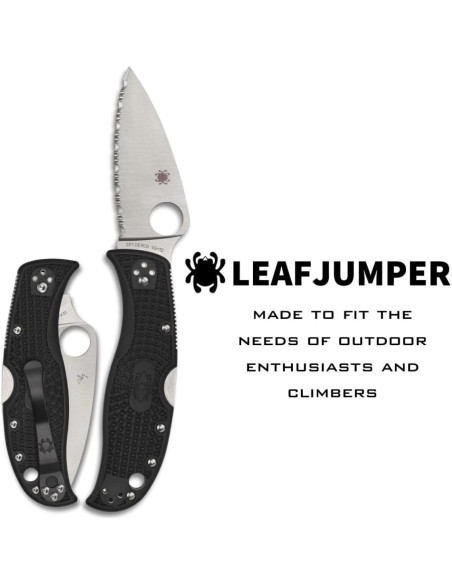 Cuchillo de bolsillo Spyderco Leafjumper VG-10 85g FRN negro Cuchillo de bolsillo Spyderco Leafjumper VG-10 85g FRN negro