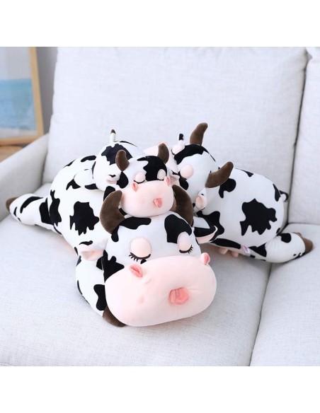 Almohada de Vaca de Peluche Jens 50 cm Suave y Abrazable Almohada de Vaca de Peluche Jens 50 cm Suave y Abrazable