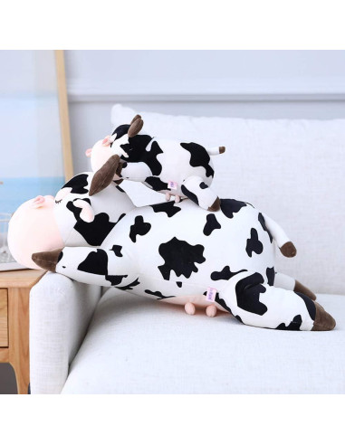Almohada de Vaca de Peluche Jens 50 cm Suave y Abrazable