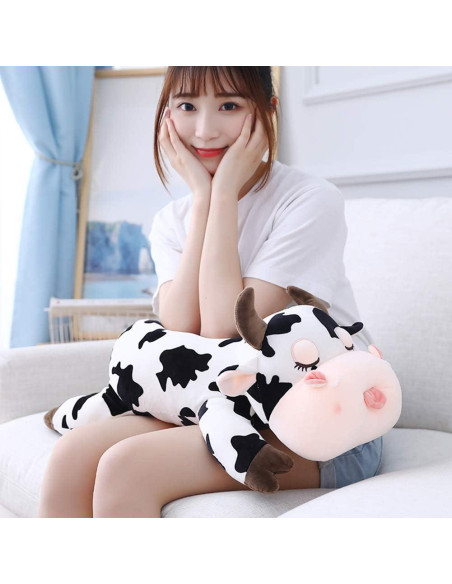 Almohada de Vaca de Peluche Jens 50 cm Suave y Abrazable Almohada de Vaca de Peluche Jens 50 cm Suave y Abrazable