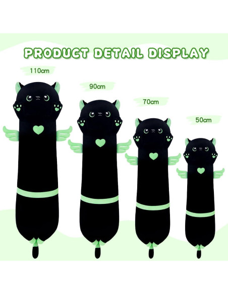Almohada de Gato de Peluche Zhengzhou 90cm Suave y Larga Almohada de Gato de Peluche Zhengzhou 90cm Suave y Larga