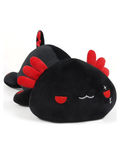 Almohada de Felpa Axolote Negra 50 cm Suave y Kawaii