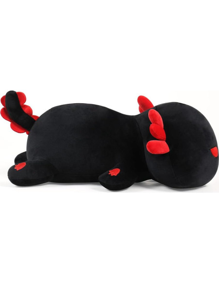 Almohada de Felpa Axolote Negra 50 cm Suave y Kawaii Almohada de Felpa Axolote Negra 50 cm Suave y Kawaii