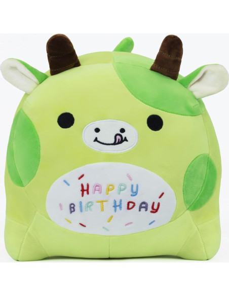 Almohada de Felpa Feliz Cumpleaños Vaca Aguacate 40 cm Almohada de Felpa Feliz Cumpleaños Vaca Aguacate 40 cm