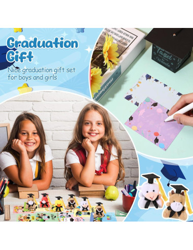 30 Mini Animales de Peluche Graduación + Tarjetas Personalizadas