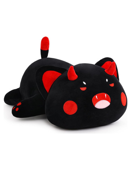 Almohada de felpa gato negro SNOWOLF 50.8 cm suave kawaii Almohada de felpa gato negro SNOWOLF 50.8 cm suave kawaii