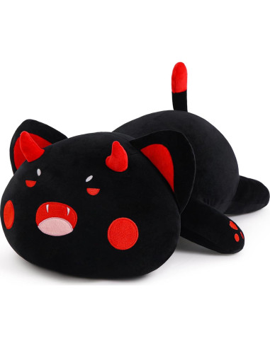 Almohada de felpa gato negro SNOWOLF 50.8 cm suave kawaii