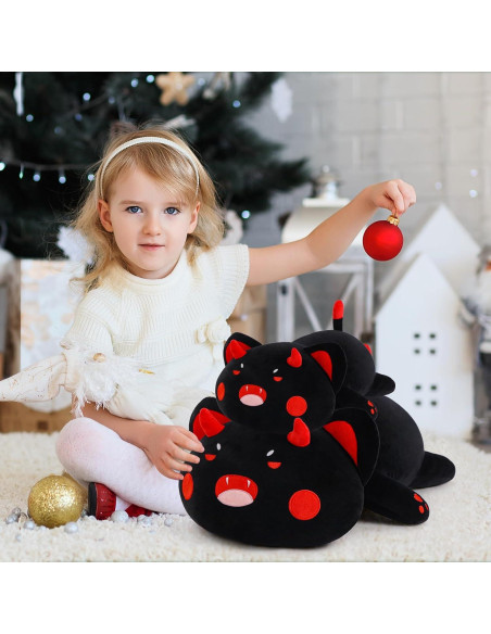 Almohada de felpa gato negro SNOWOLF 50.8 cm suave kawaii Almohada de felpa gato negro SNOWOLF 50.8 cm suave kawaii