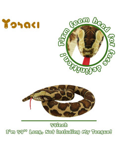 Juguete de Peluche Serpiente YOHAKI 150 cm Lavable Realista 2