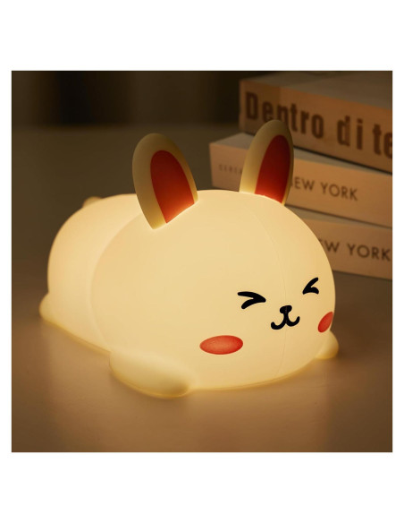 Luz Nocturna Conejo Minetom Silicona 7 Colores Táctil Luz Nocturna Conejo Minetom Silicona 7 Colores Táctil
