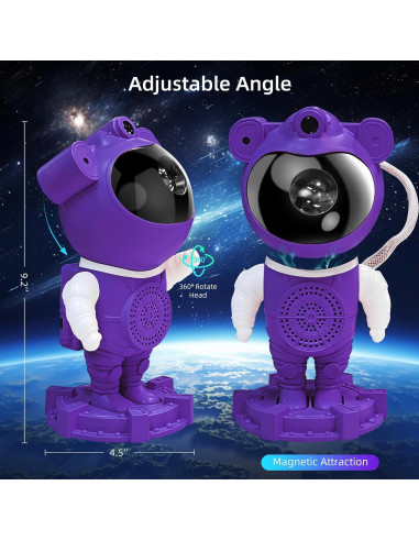 Proyector de Estrellas RUISHINE Astronauta Luz Nocturna 360