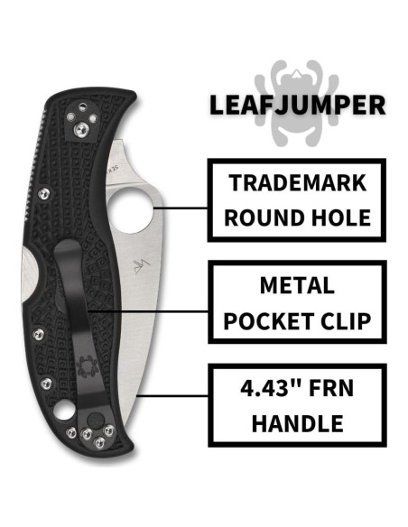 Cuchillo de bolsillo Spyderco Leafjumper VG-10 85g FRN negro Cuchillo de bolsillo Spyderco Leafjumper VG-10 85g FRN negro