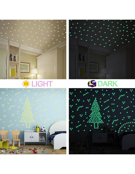 Estrellas Brillantes AM AMAONM 100 Pcs Adhesivos Luminosa Estrellas Brillantes AM AMAONM 100 Pcs Adhesivos Luminosa
